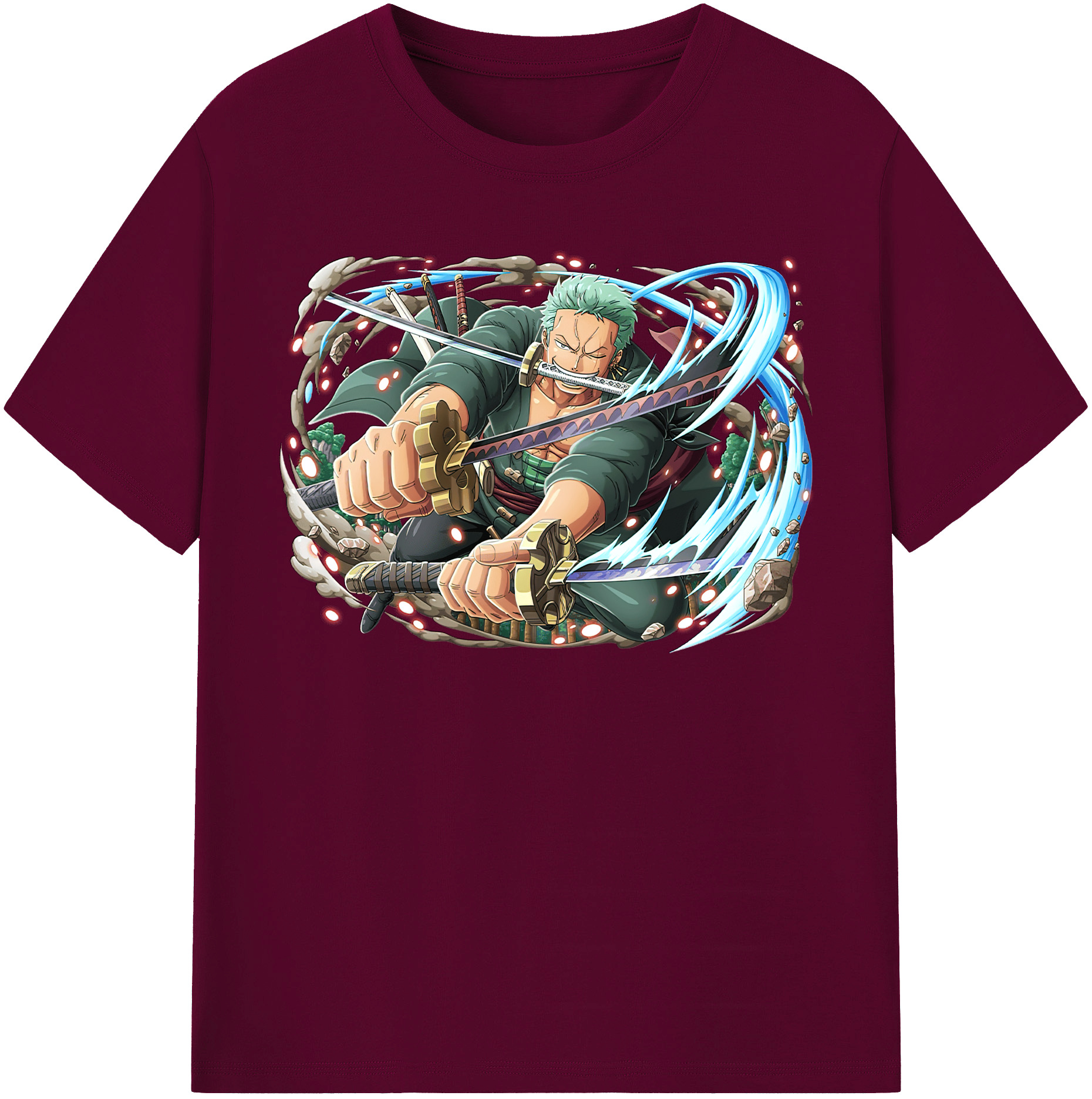 ワンピース ロロノア・ゾロ ONE PIECE Roronoa Zoro レディースカジュアルプリントTシャツ（綿100％）